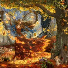 Схема вышивки «фея осени»