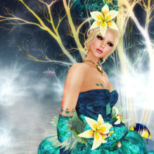 Схема вышивки «девушка лилия»