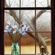 Схема вышивки «Дождь»