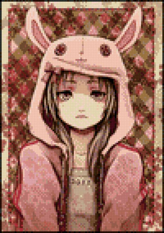 девочка в розовом - анимэ - предпросмотр