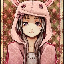 Схема вышивки «девочка в розовом»