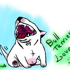 Схема вышивки «бультерьер»