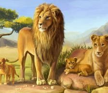 Схема вышивки «львы»