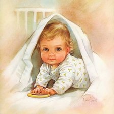 Схема вышивки «малыш спрятался»