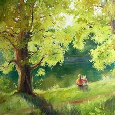 Схема вышивки «У реки»