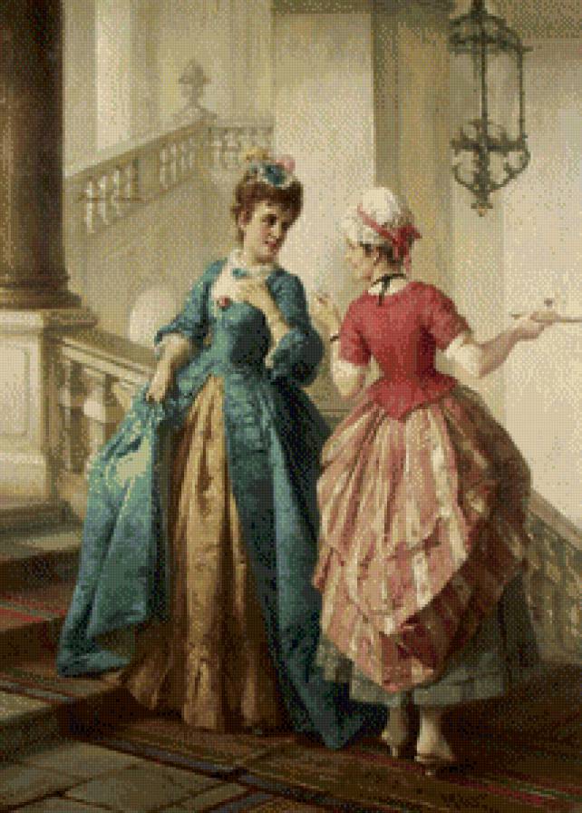 Леди и горничная - девушки, эпоха, костюмы - предпросмотр