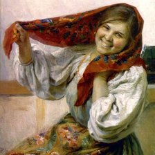 Схема вышивки «девушка»