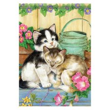 Схема вышивки «котики»