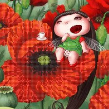 Схема вышивки «фея в маках»