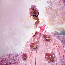 Схема вышивки «девушка орхидея»