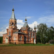 Схема вышивки «Церковь»