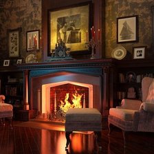 Схема вышивки «Камин»