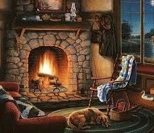 Схема вышивки «Камин»