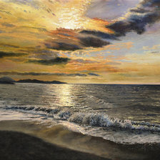 Схема вышивки «закат на море»