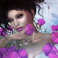 Схема вышивки «задумчивая»