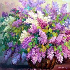 Схема вышивки «Сирень»