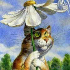 Схема вышивки «котик»