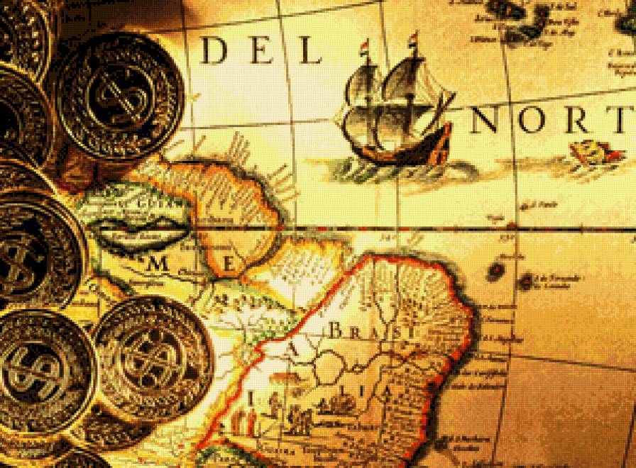 старинная карта - предпросмотр