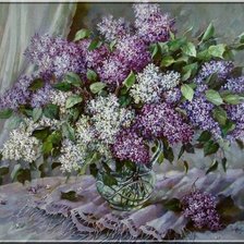 Схема вышивки «серия "сирень"»