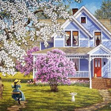 Схема вышивки «дом 17»