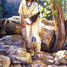 Схема вышивки «индейцы»