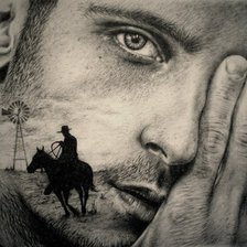 Схема вышивки «он»