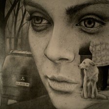 Схема вышивки «она»