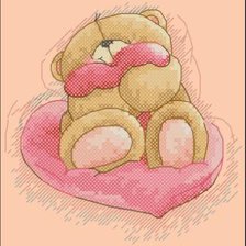 Схема вышивки «Мишка Fizzy Moon»