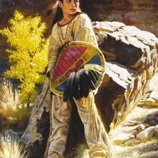 Схема вышивки «индейцы»