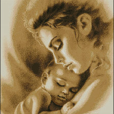 Схема вышивки «Мадонна с ребонком»