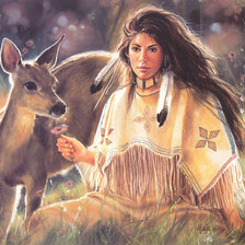 Схема вышивки «индейцы»