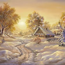 Схема вышивки «зима»