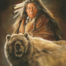 Схема вышивки «индейцы»