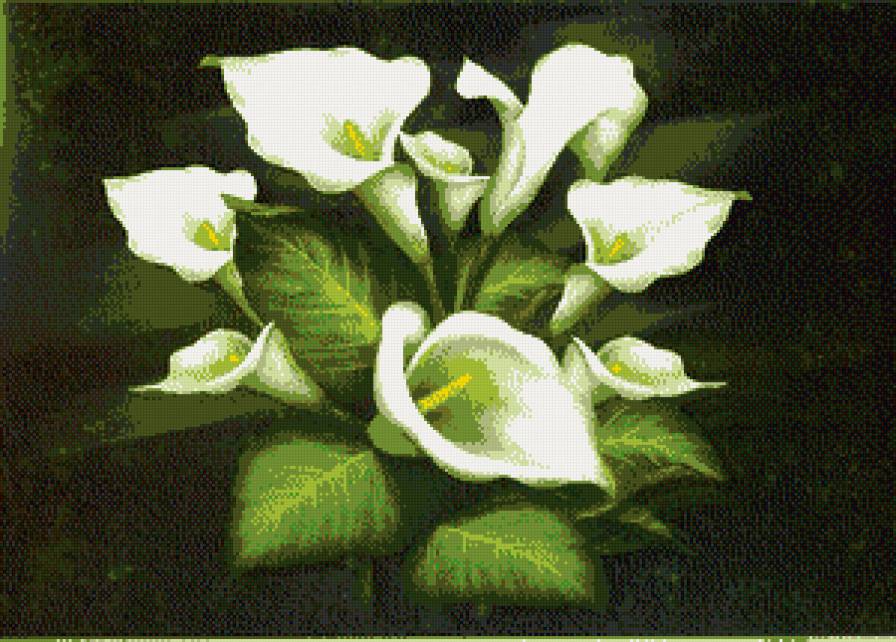 каллы бисером - предпросмотр