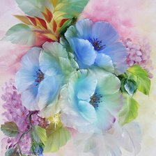 Схема вышивки «нежный букет»