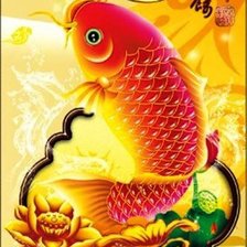 Схема вышивки «Золотой карп(символ богатства)»