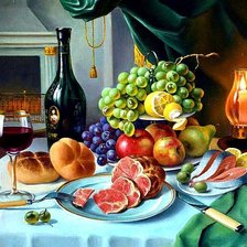 Схема вышивки «ужин»