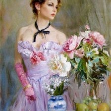 Схема вышивки «lдевушка»