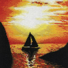 Схема вышивки «в лучах заката»