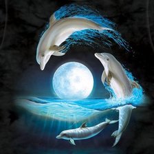 Схема вышивки «Дельфины»