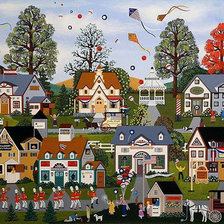 Схема вышивки «городок»