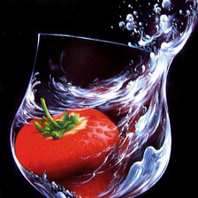 клубника в бокале