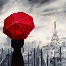 Схема вышивки «Вид на Париж»