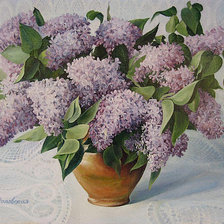 Схема вышивки «сирень»