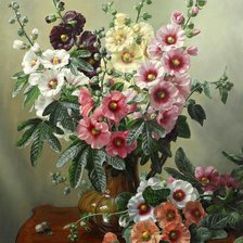 Схема вышивки «мальвы»