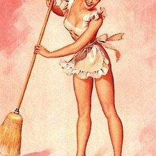 Схема вышивки «Домохозяйка 50-х»