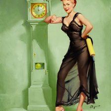 Схема вышивки «Домохозяйка 50-х»