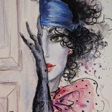 Схема вышивки «Женщина-загадка»