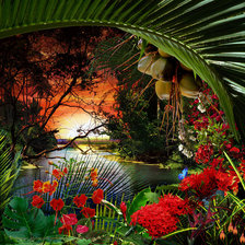 Схема вышивки «flores tropicales»