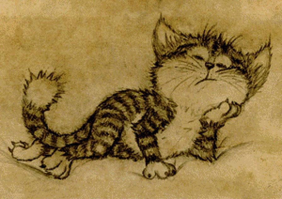 спящий кот - подушка - предпросмотр